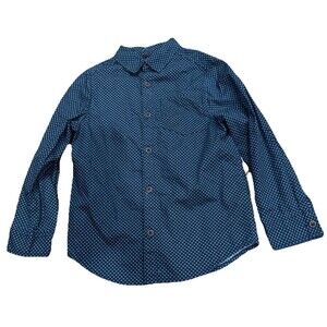 Rebel by Primark Boys' Button-Down Shirt Size 5-6 Yrs Diamond Print Preppy Comfy
